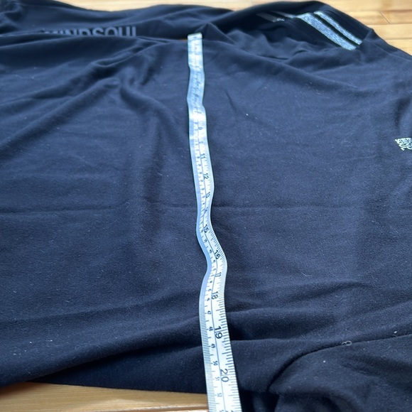 Black la vie en rose tunic-length sweatshirt with metallic stripes, size large - Picture 7 of 7